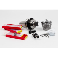 HOP, Комплект для фрезерування насадок діаметром 50 мм, тримач SK40/DIN, калібрована довжина 35 мм, клас сплаву HN25, TSC