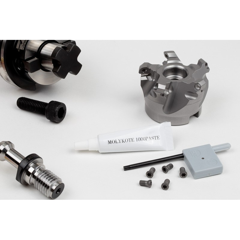 HOP, Комплект для фрезерування насадок діаметром 50 мм, тримач SK40/DIN, калібрована довжина 35 мм, клас сплаву HN25, TSC