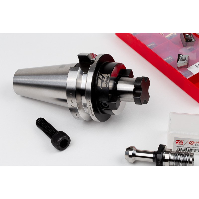 HRNP, Комплект для фрезерування насадок діаметром 50 мм, Держак BT40, Калібрована довжина 40 мм, Клас сплаву HN25, TSC