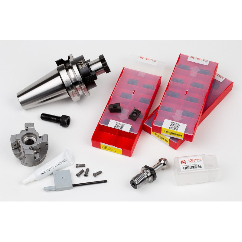 HRNP, 50mm Diameter Complete Shell Mill Kit, BT40 Holder, 40mm Gage Length, Grade HMP35, TSC