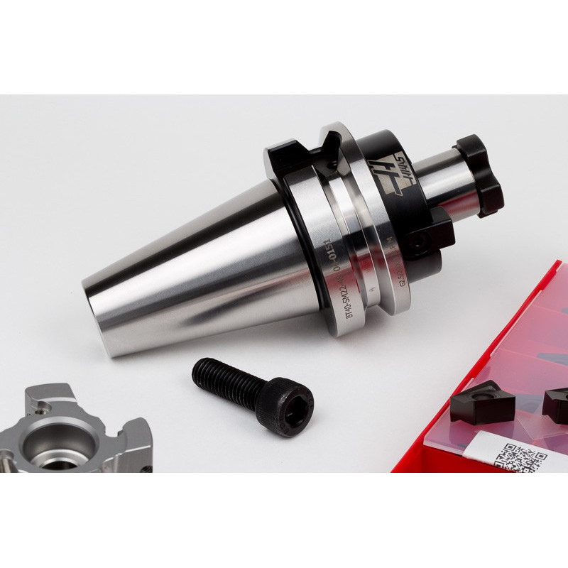 HRNP, 50mm Diameter Complete Shell Mill Kit, BT40 Holder, 40mm Gage Length, Grade HMP35, TSC