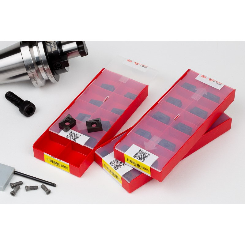 HRNP, 50mm Diameter Complete Shell Mill Kit, BT40 Holder, 40mm Gage Length, Grade HMP35, TSC