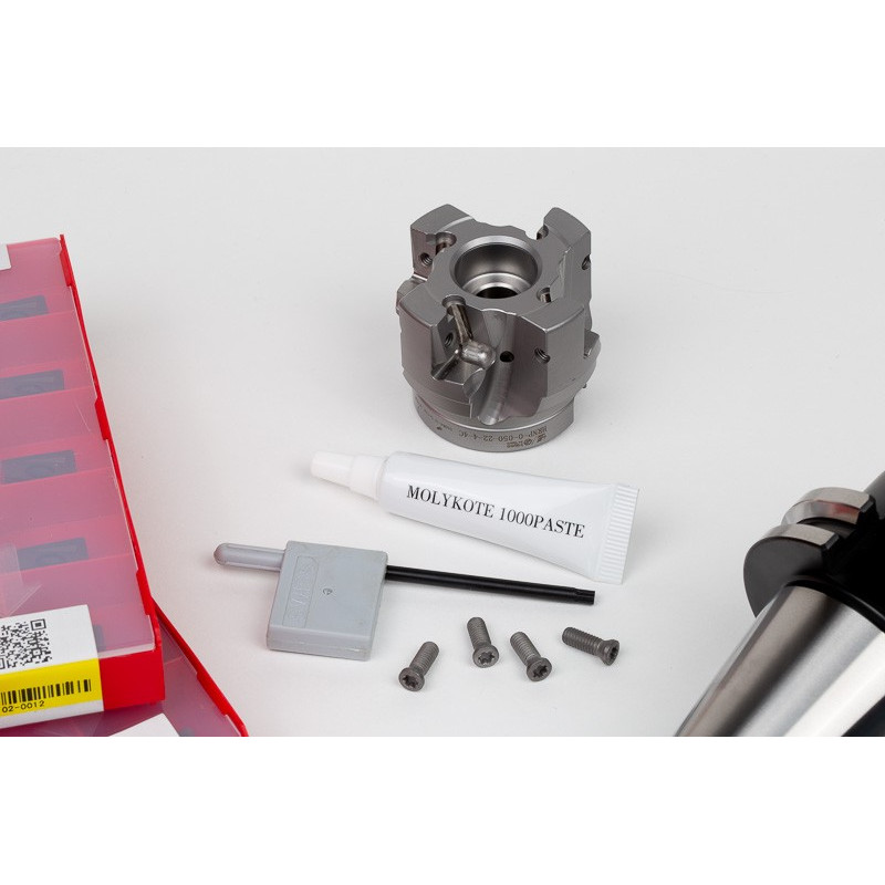 HRNP, Комплект для фрезерування насадок діаметром 50 мм, тримач SK40/DIN, калібрована довжина 35 мм, клас сплаву HMP35, TSC