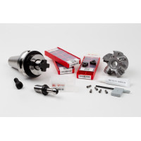 HS6NP, 63mm Diameter Complete Shell Mill Kit, BT40 Holder, 40mm Gage Length, Grade HMP35, TSC