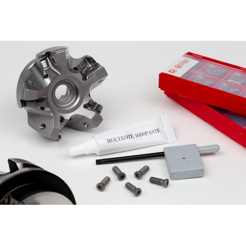 HS6NP, 63mm Diameter Complete Shell Mill Kit, BT40 Holder, 40mm Gage Length, Grade HN25, TSC