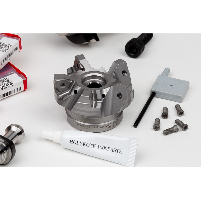 HS6NP, комплект для фрезерування насадок діаметром 63 мм, тримач SK40/DIN, калібрована довжина 35 мм, клас сплаву HN25, TSC