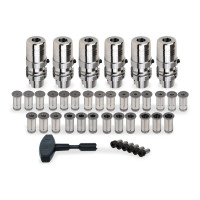 Комплект із 6 метричних гідравлічних фрезерних патронів та цанг HSK63A, TSC