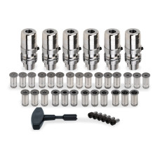 6-Piece, HSK63A Metric Hydraulic Milling Chuck and Collet Kit, TSC