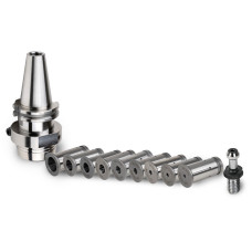 SK40 Hydraulic Milling Chuck and Collet Kit, TSC