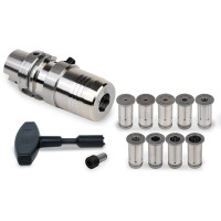 HSK63A Metric Hydraulic Milling Chuck and Collet Kit, TSC