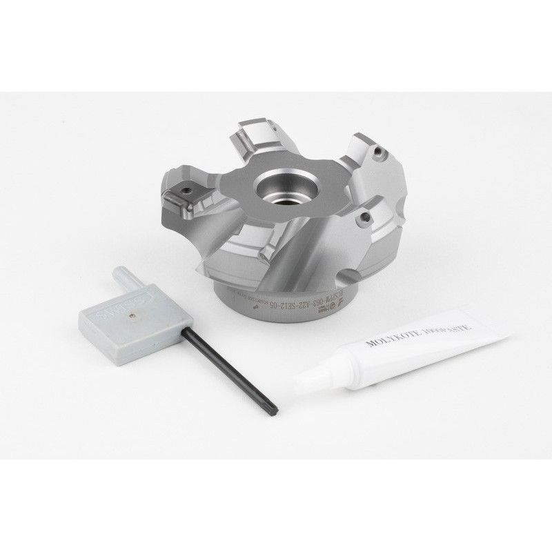 HSPP, 63mm Ø Shell Mill, 22mm Pilot Bore x 45° Lead Angle, 5 Flute, Positive/Positive Geometry