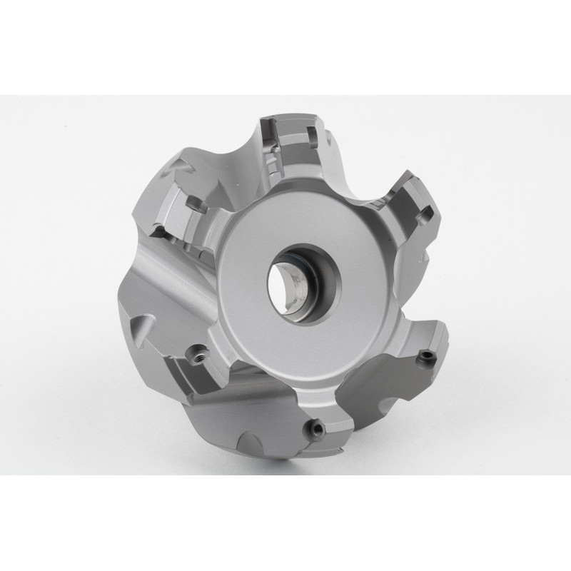 HSPP, 80mm Ø Shell Mill, 27mm Pilot Bore x 45° Lead Angle, 6 Flute, Positive/Positive Geometry