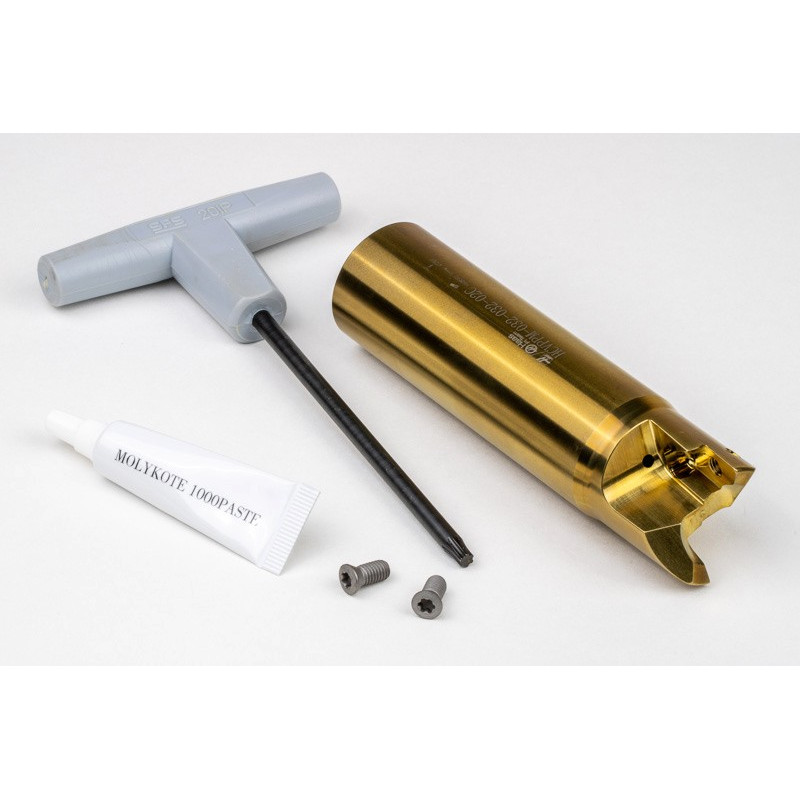 HVPP, 32mm Ø Indexable End Mill, 32mm Shank x 90° Lead Angle x 125mm Overall Length, 2 Flute, TSC