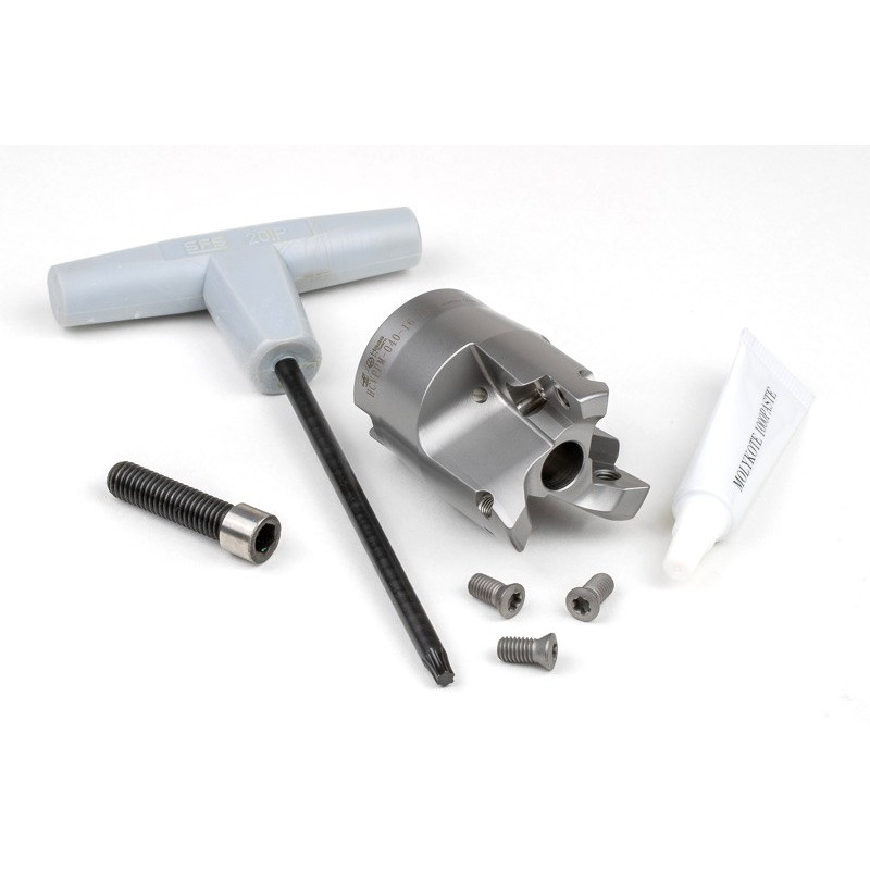 HVPP, 40mm Ø Shell Mill, 16mm Pilot Bore x 90° Lead Angle, 3 Flute, Positive/Positive Geometry, TSC