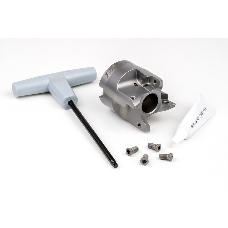 HVPP, 50mm Ø Shell Mill, 22mm Pilot Bore x 90° Lead Angle, 4 Flute, Positive/Positive Geometry, TSC