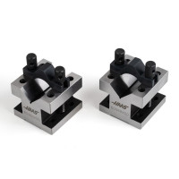 Комплект V-подібного блоку та затискача із загартованої сталі, 60x60x50 мм, кут V 90°, затискна здатність 32 мм Ø