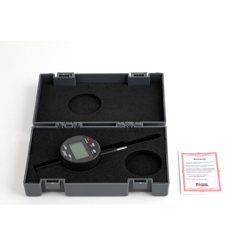 Digital Drop Indicator, 1" (25mm) Range, 0.0002" (0.005mm) Accuracy, Flat Back