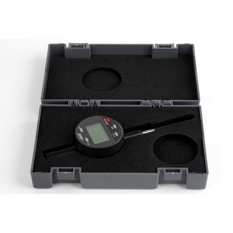Digital Drop Indicator, 1" (25mm) Range, 0.0002" (0.005mm) Accuracy, Flat Back