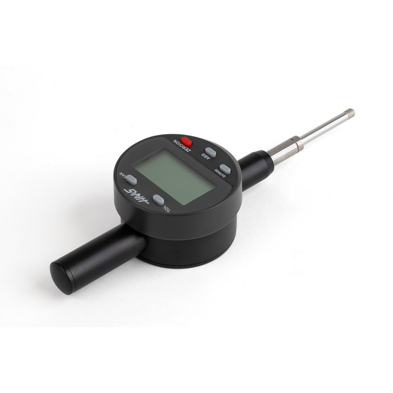 Digital Drop Indicator, 1" (25mm) Range, 0.0002" (0.005mm) Accuracy, Flat Back