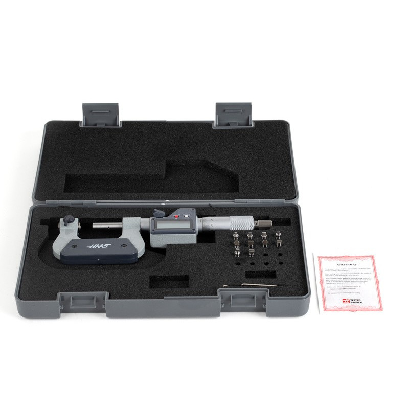 0-25mm (0-1") Digital Screw Thread Micrometer, Non-Rotating Spindle, 0.001mm (0.00005") Resolution, 0.01mm Graduation