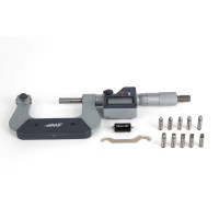 Цифровий мікрометр для вимірювання різьби 25-50 мм (1-2 дюйми), необертовий шпиндель, роздільна здатність 0,001 мм (0,00005 дюйма), ціна поділки 0,01 мм