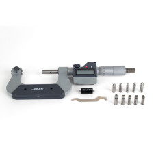 Цифровий мікрометр для вимірювання різьби 25-50 мм (1-2 дюйми), необертовий шпиндель, роздільна здатність 0,001 мм (0,00005 дюйма), ціна поділки 0,01 мм