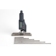 0-6" (0-150mm) Digital Depth Micrometer, 4" (102mm) Base, 0.00005" (0.001mm) Resolution