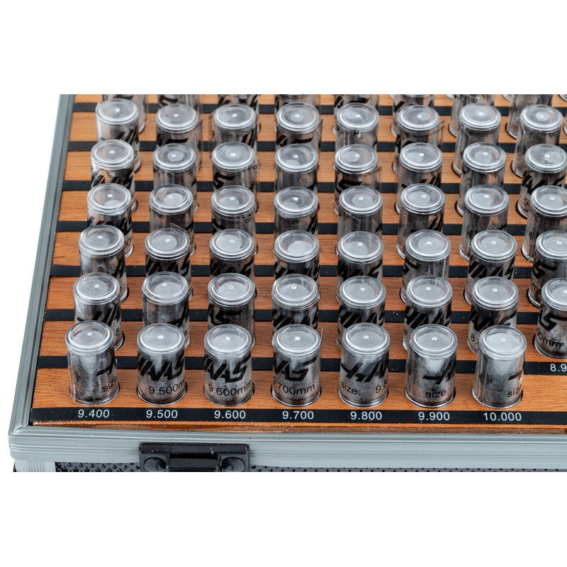 91-Piece, Metric Pin Gauge Set, Grade 1, 1 - 10mm, ± 0.001mm