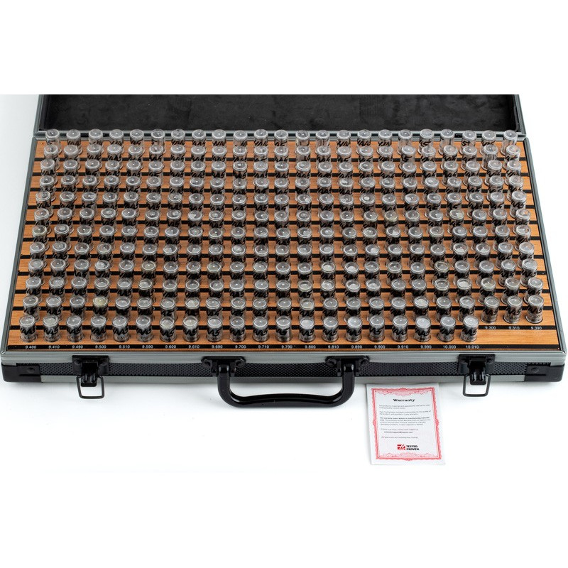 Набір із 273 метричних калібрів-штифтів, клас міцності 1, 0,99–10,01 мм, ± 0,001 мм