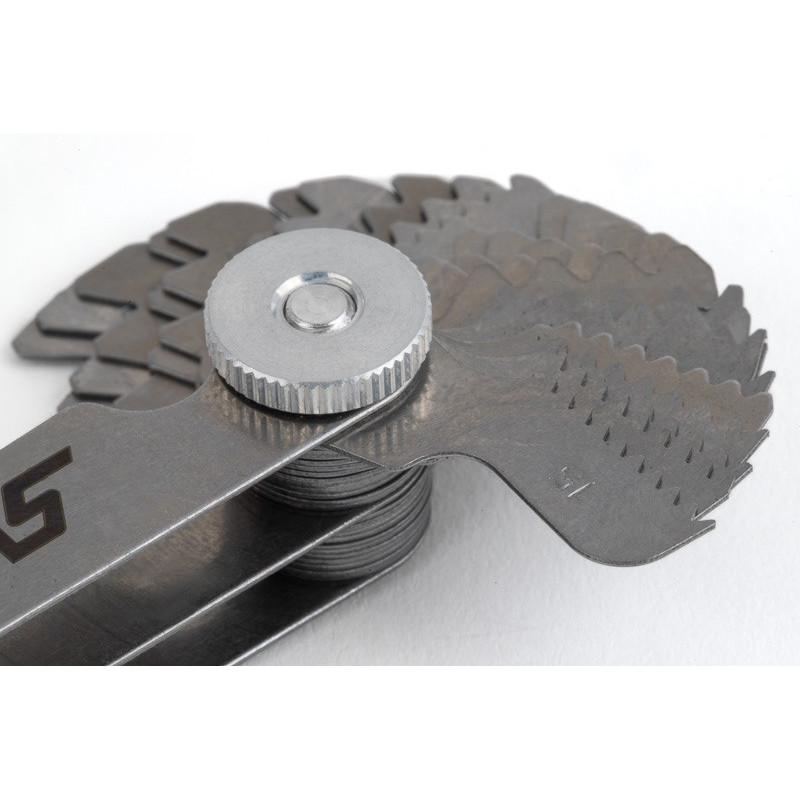 52-елементний калібр кроку різьби, метричний та уніфікований