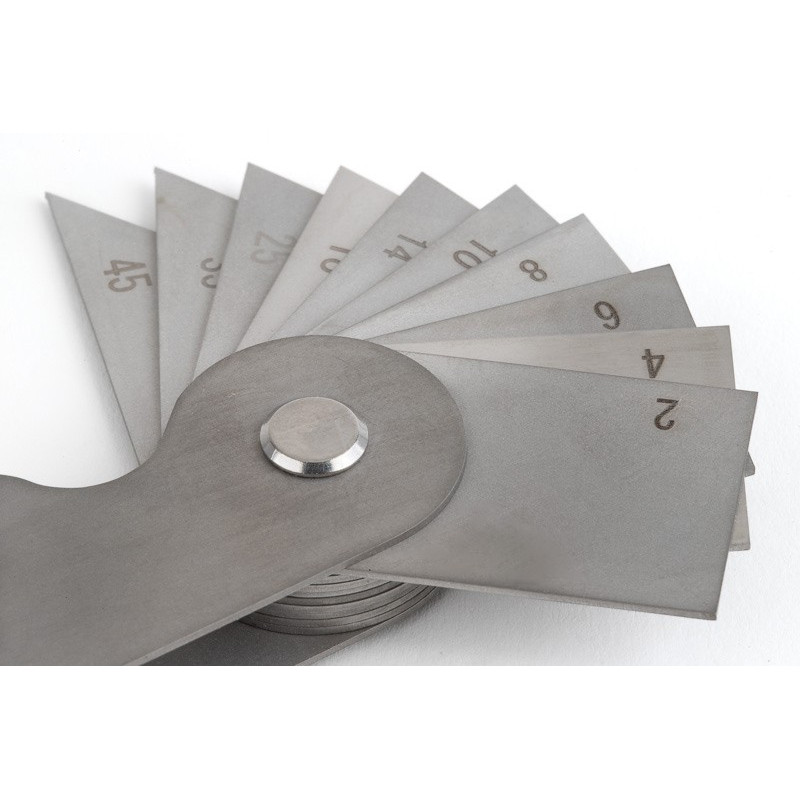 20-елементний кутовий калібр, 1° - 45°