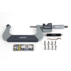 Цифровий мікрометр для вимірювання різьби 75-100 мм (3-4 дюйми), необертовий шпиндель, роздільна здатність 0,001 мм (0,00005 дюйма), ціна поділки 0,01 мм