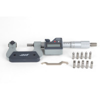 0-25mm (0-1") Digital Screw Thread Micrometer, Rotating Spindle, 0.001mm (0.00005") Resolution, 0.01mm Graduation