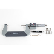 Цифровий мікрометр для вимірювання різьби 75-100 мм (3-4 дюйми), обертовий шпиндель, роздільна здатність 0,001 мм (0,00005 дюйма), ціна поділки 0,01 мм