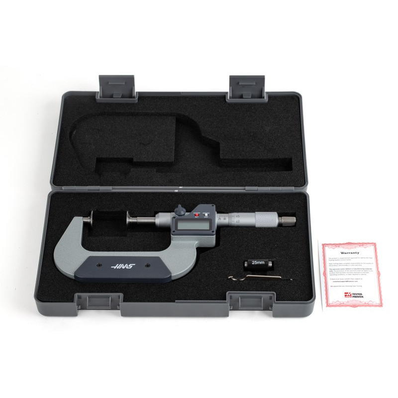 25-50mm (1-2") Digital Disc Micrometer, 0.001mm (0.00005") Resolution, 0.01mm Graduation