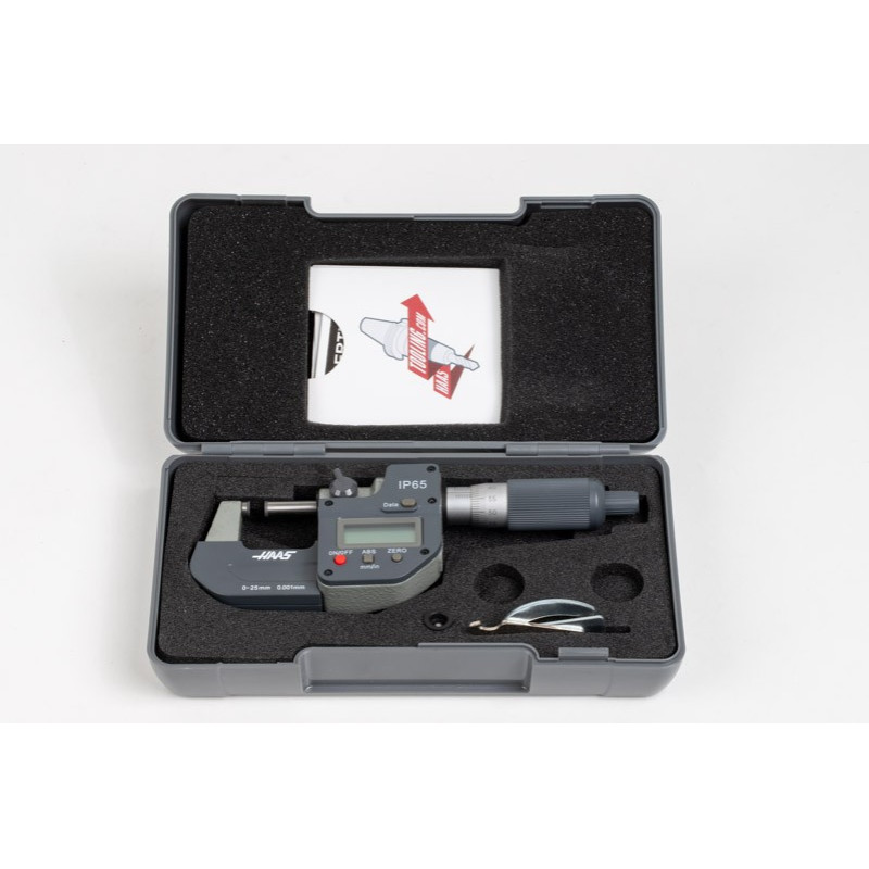 0-25mm (0-1") Digital Outside Micrometer, 0.001mm (0.00005") Resolution, 0.01mm Graduation