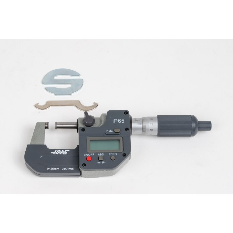 0-25mm (0-1") Digital Outside Micrometer, 0.001mm (0.00005") Resolution, 0.01mm Graduation