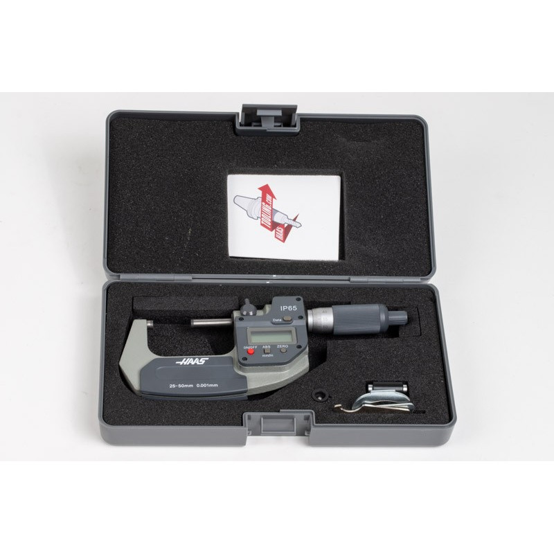 25-50mm (1-2") Digital Outside Micrometer, 0.001mm (0.00005") Resolution, 0.01mm Graduation