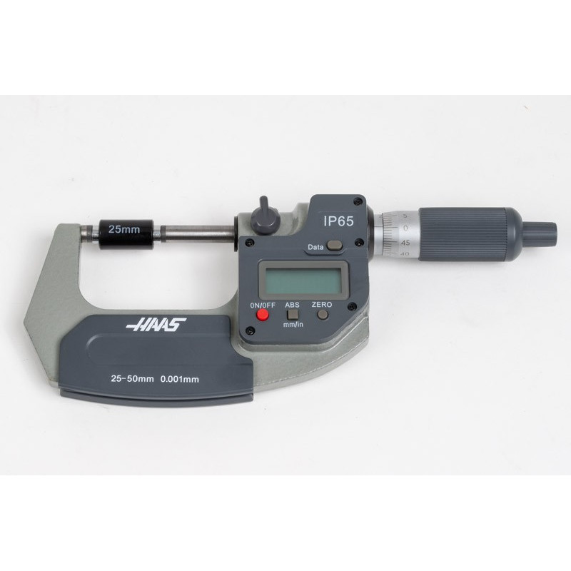 25-50mm (1-2") Digital Outside Micrometer, 0.001mm (0.00005") Resolution, 0.01mm Graduation