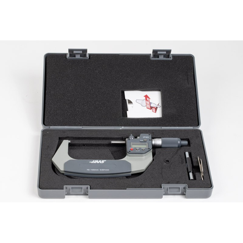 75-100mm (3-4") Digital Outside Micrometer, 0.001mm (0.00005") Resolution, 0.01mm Graduation