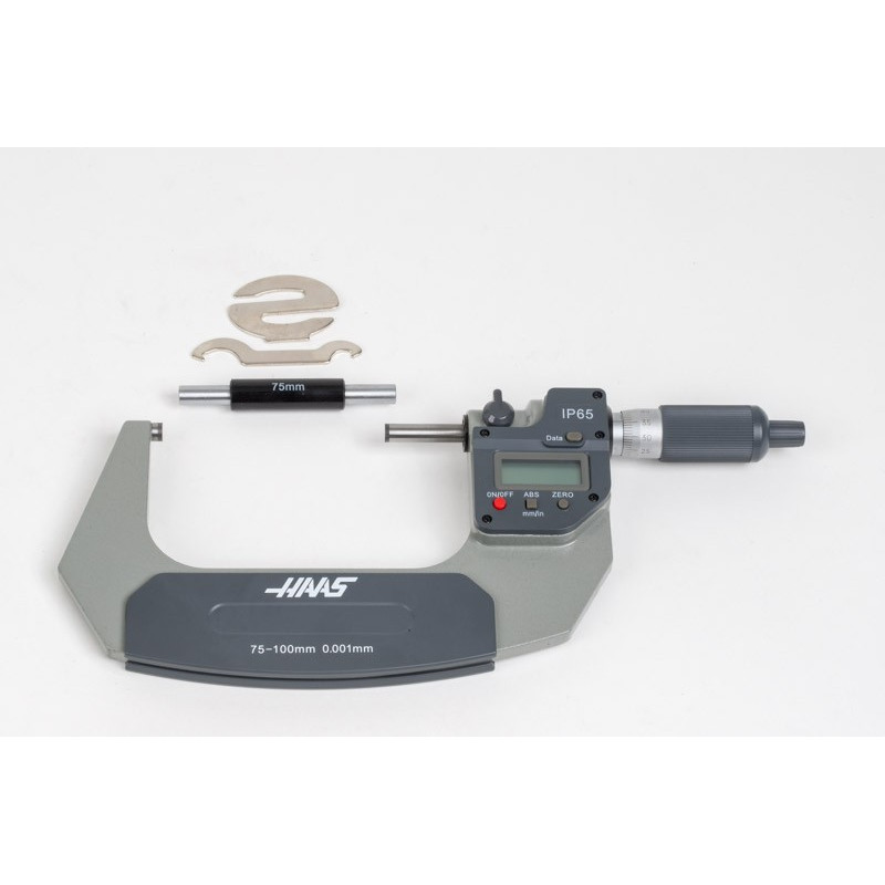 75-100mm (3-4") Digital Outside Micrometer, 0.001mm (0.00005") Resolution, 0.01mm Graduation