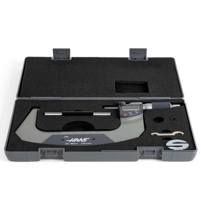 125-150mm (5-6") Digital Outside Micrometer, 0.001mm (0.00005") Resolution, 0.01mm Graduation