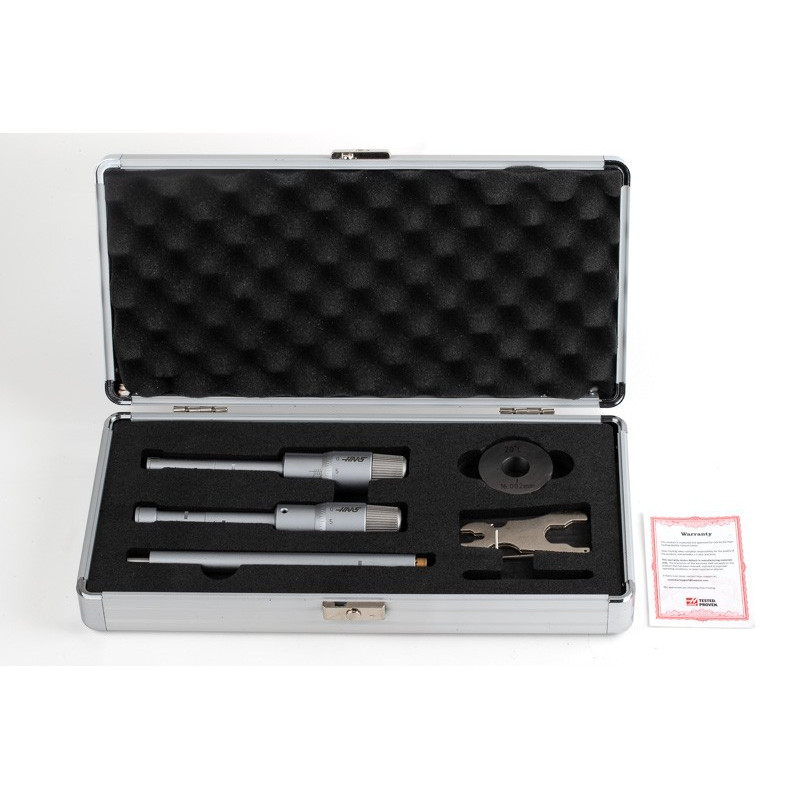 12-20 мм, набір 3-точкових мікрометрів для внутрішнього отвору, градуювання 0,005 мм