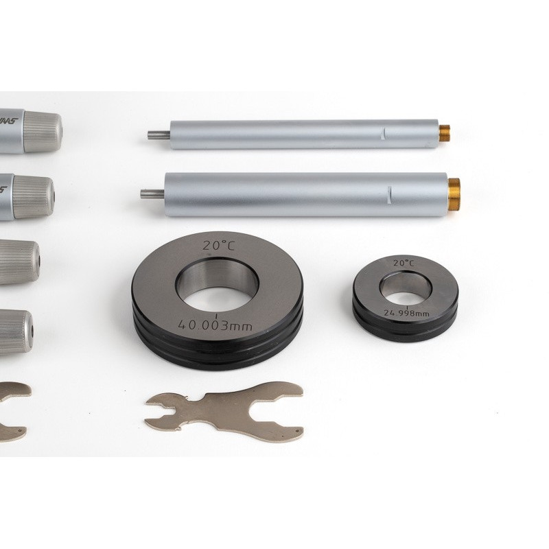 20-50 мм, набір 3-точкових мікрометрів для внутрішнього отвору, градуювання 0,005 мм