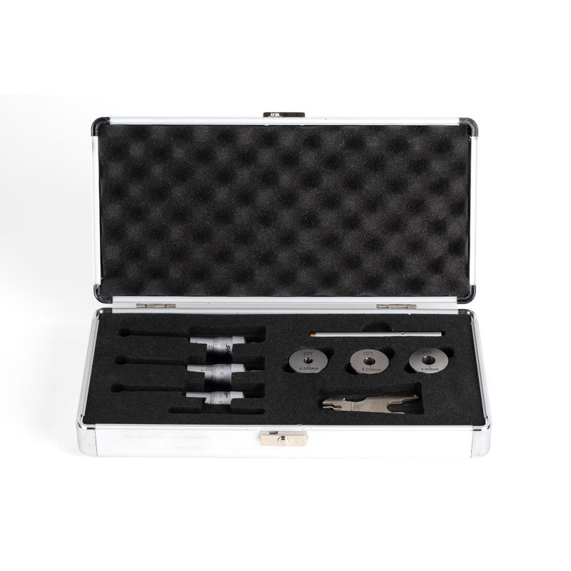 6-12mm, 3-Point Inside Bore Micrometer Set, 0.001mm Graduation