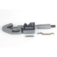 Цифровий мікрометр з V-подібною ковадлом, 3 канавки, 1-15 мм (0,039-0,591 дюйма), роздільна здатність 0,001 мм (0,00005 дюйма), ціна поділки 0,01 мм