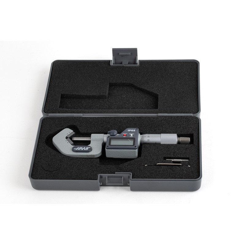 5-25mm (0.197-0.984") Digital V-Anvil Micrometer, 5 Flute, 0.001mm (0.00005") Resolution, 0.01mm Graduation