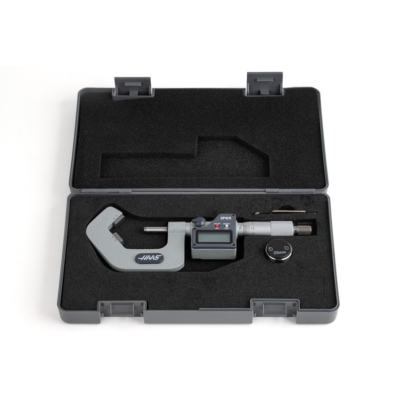 25-45mm (0.984-1.772") Digital V-Anvil Micrometer, 5 Flute 0.001mm (0.00005") Resolution, 0.01mm Graduation