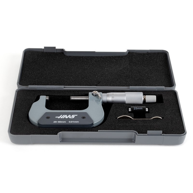 25-50mm Outside Micrometer, 0.01mm Graduation, Thermal Protection