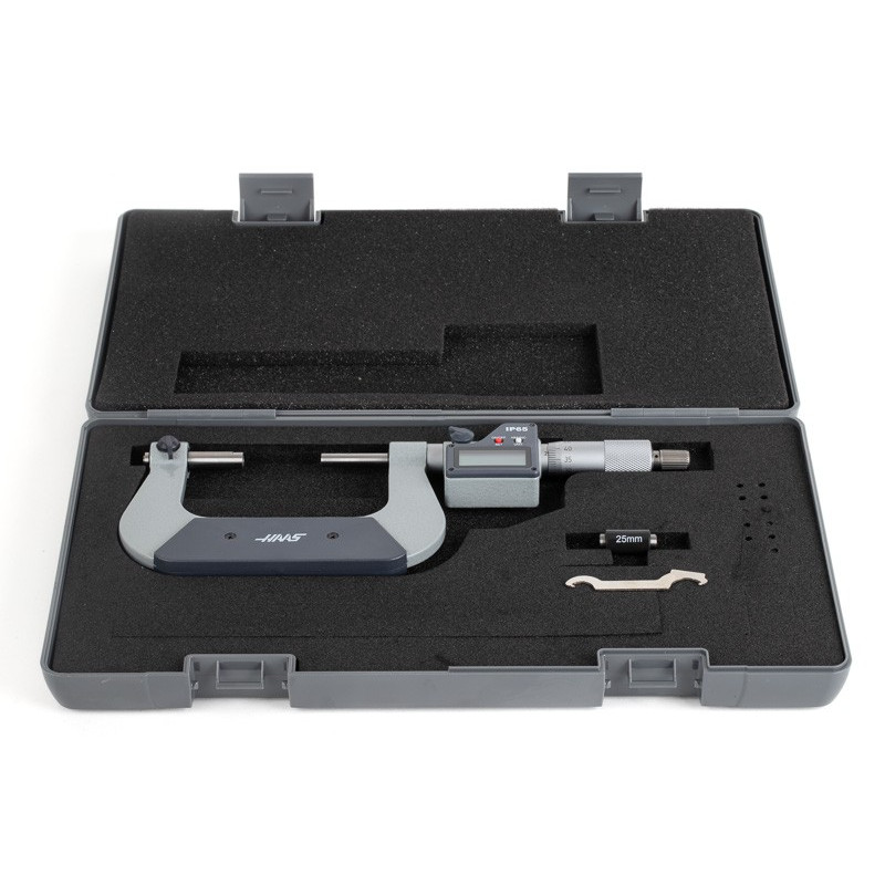 25-50mm (1-2") Digital Gear Micrometer, 0.001mm (0.00005") Resolution, 0.01mm Graduation